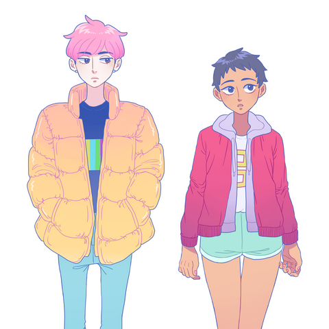 Two fashionable friends.